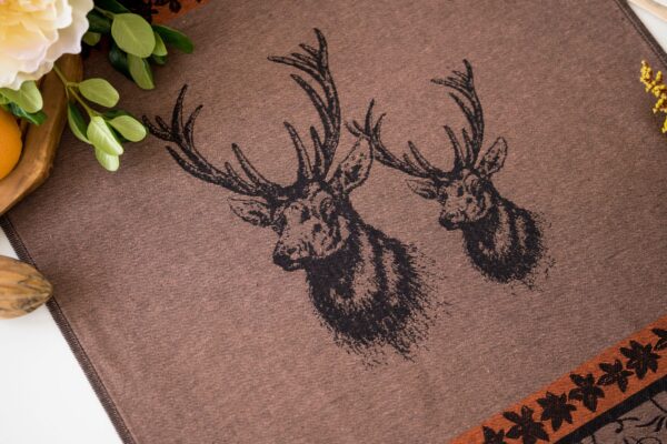 Deer jacquard woven tea towel