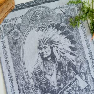 Indian Jacquard woven tea towel Black