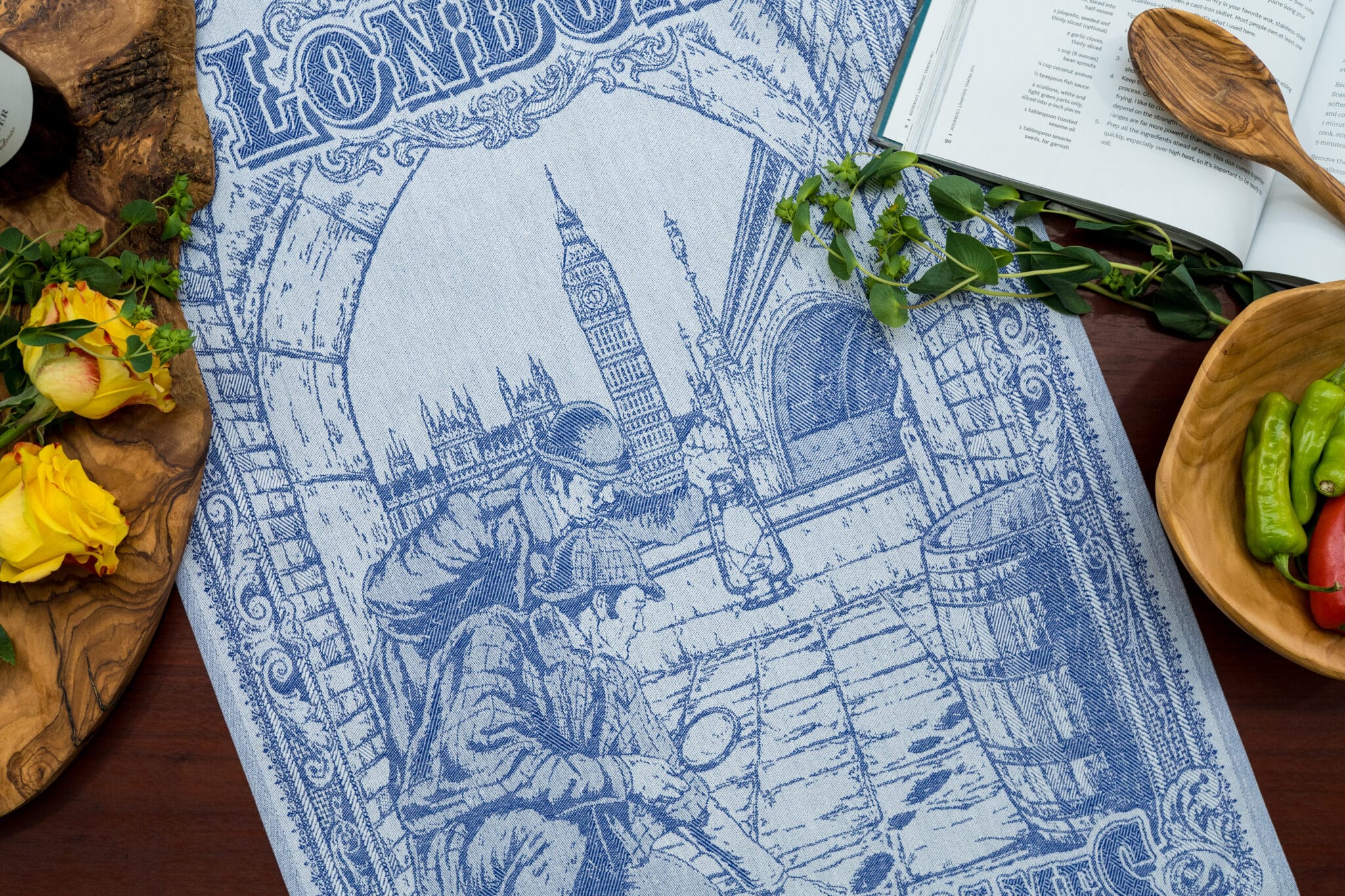 London Sherlock Holmes Jacquard Towel