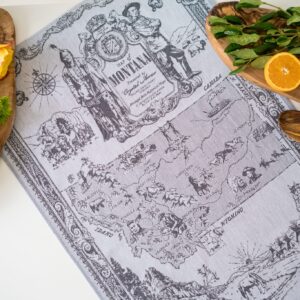 Montana Jacquard woven tea towel Black