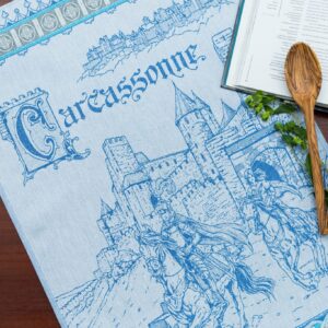 Carcassonne Crystal Arrow Jacquard tea towel Blue