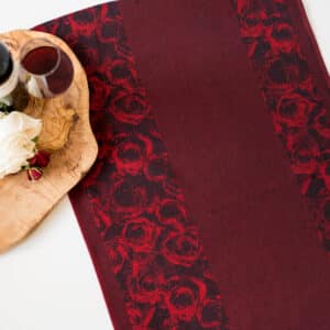 Red Roses Jacquard Cotton Tea or Kitchen Towel